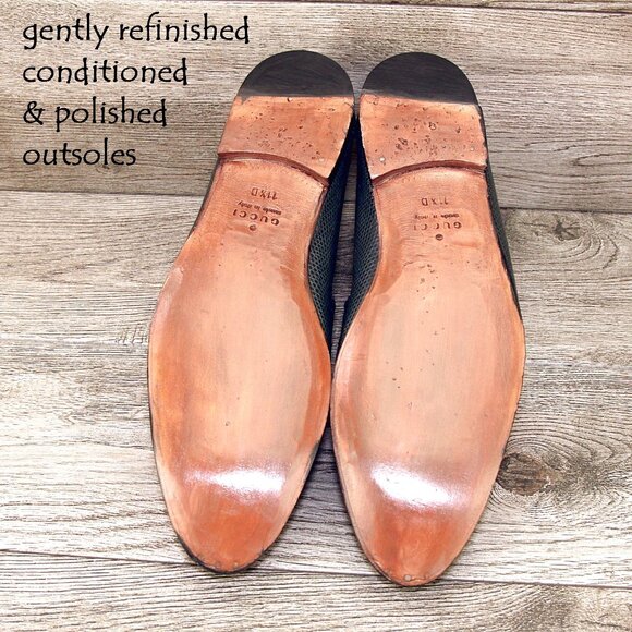 $ 1350 Genuine Lizard GUCCI Loafers 11.5 D Orig Box Orig Trees * add $26 Reptan - Picture 5 of 16